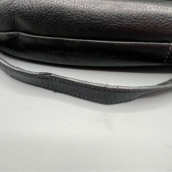 Coach Dark Denim Pebbled Leather Shoulder Bag - Picture 9 of 11